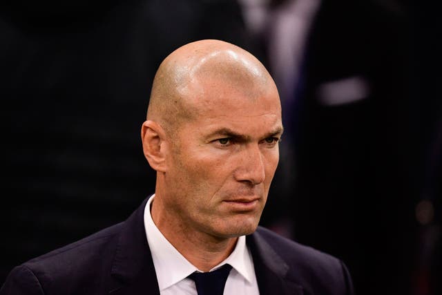 Zinedine Zidane said his side were short of a striker