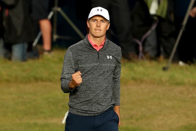 Victory for Jordan Spieth will see him join Jack Nicklaus as the only player to win three legs of the career grand slam aged 23