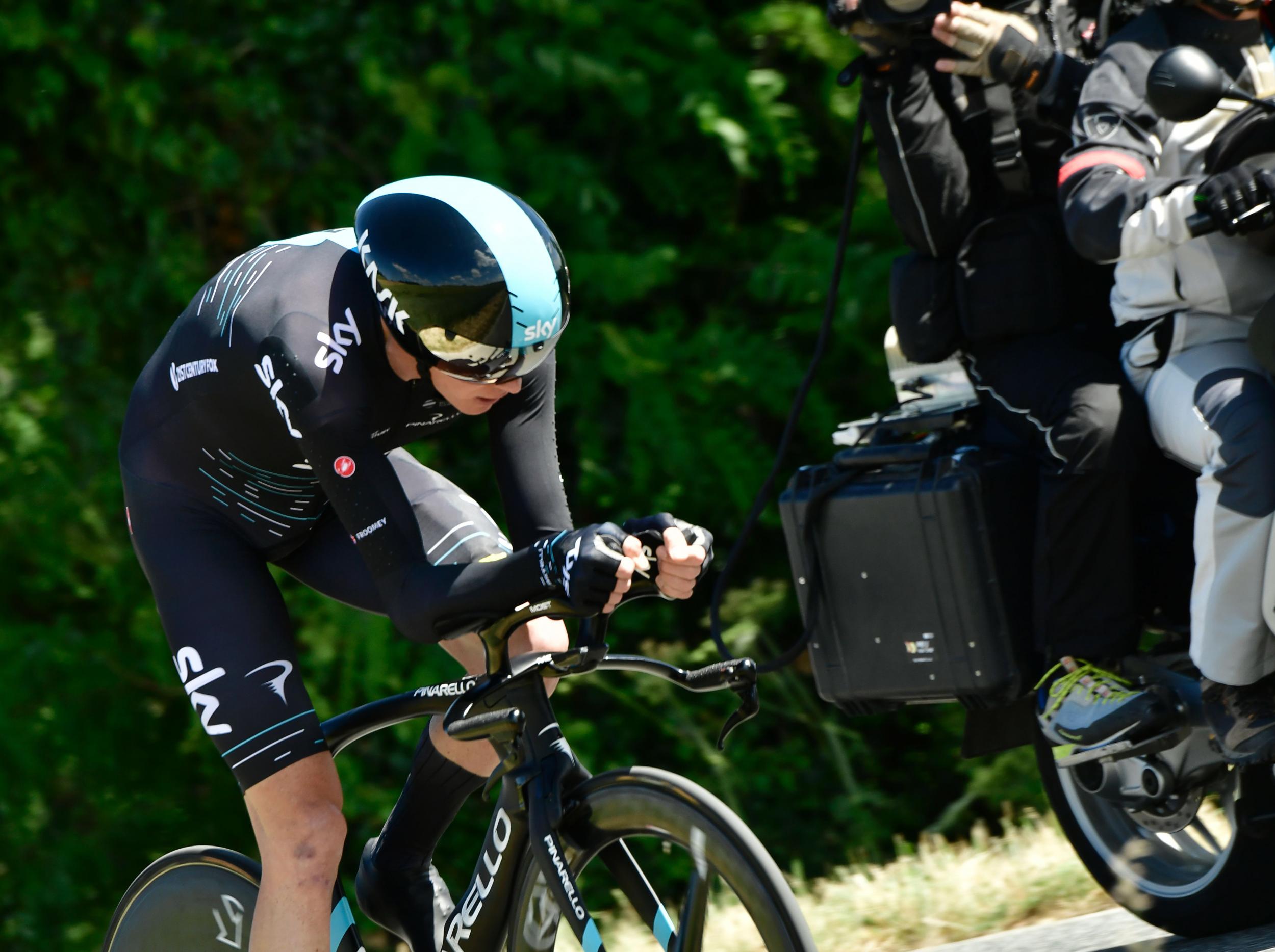 Froome struggled during the Critérium du Dauphiné's time trial