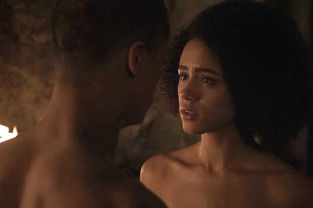 Grey Worm and Missandei in Game of Thrones season 7, episode 2