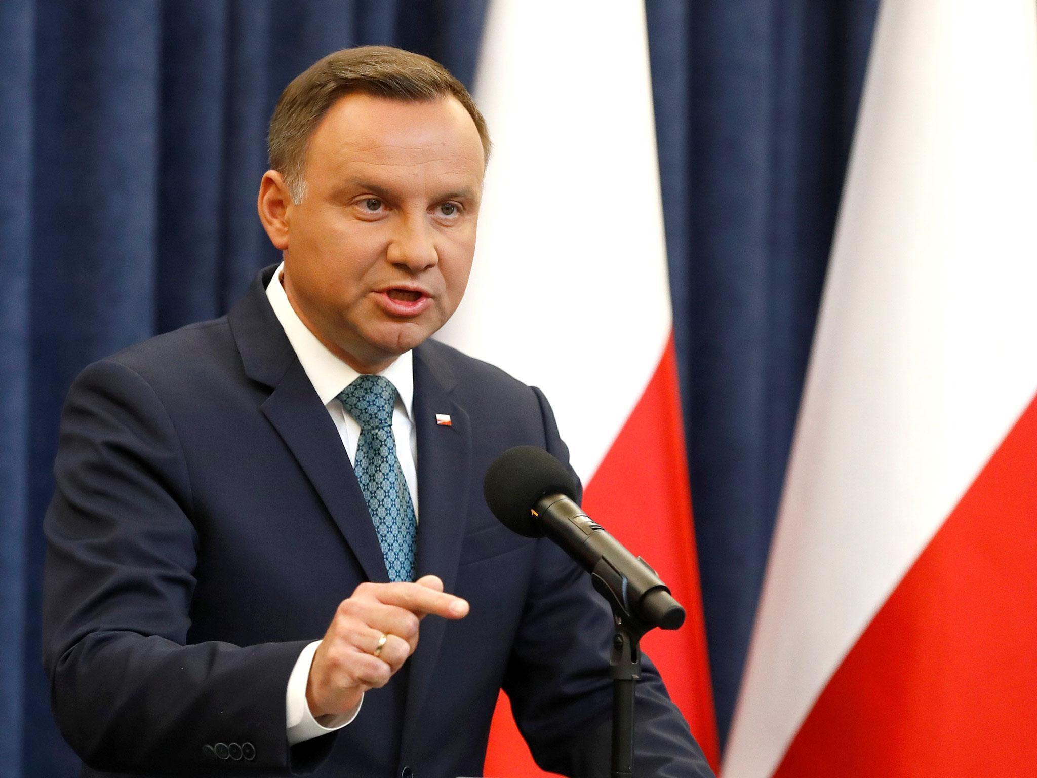 Andrzej Duda, President of Poland, says a prosecutor general should not have the power to appoint judges