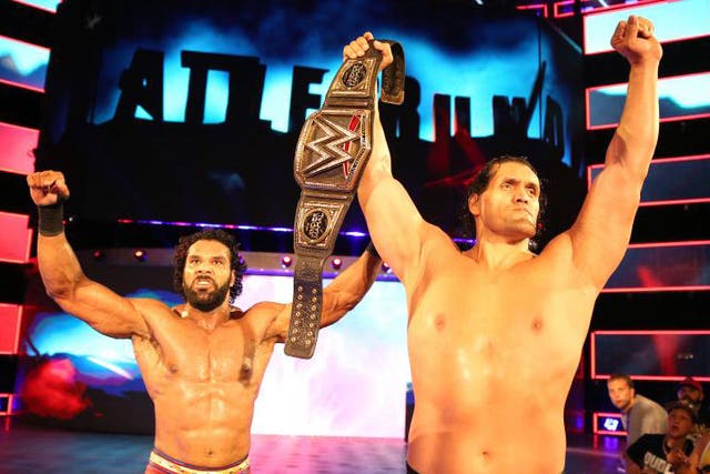 The return of The Great Khali allowed Jinder Mahal to defeat Randy Orton