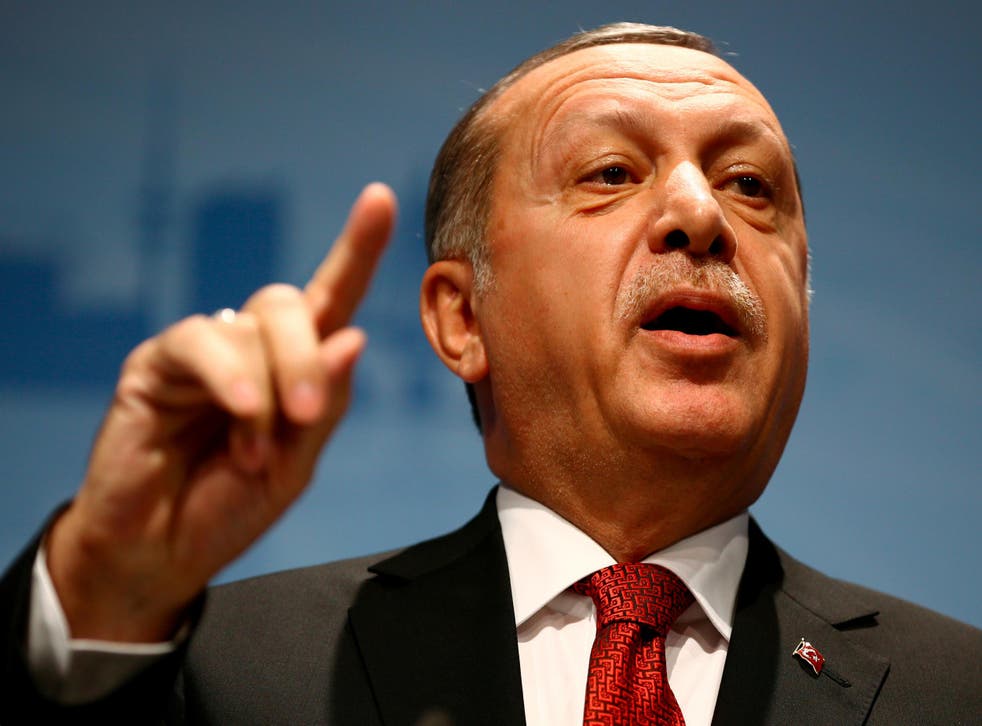 Turkish President Recep Tayyip Erdogan said he would not hesitate to use the 'means at his disposal' to maintain peace