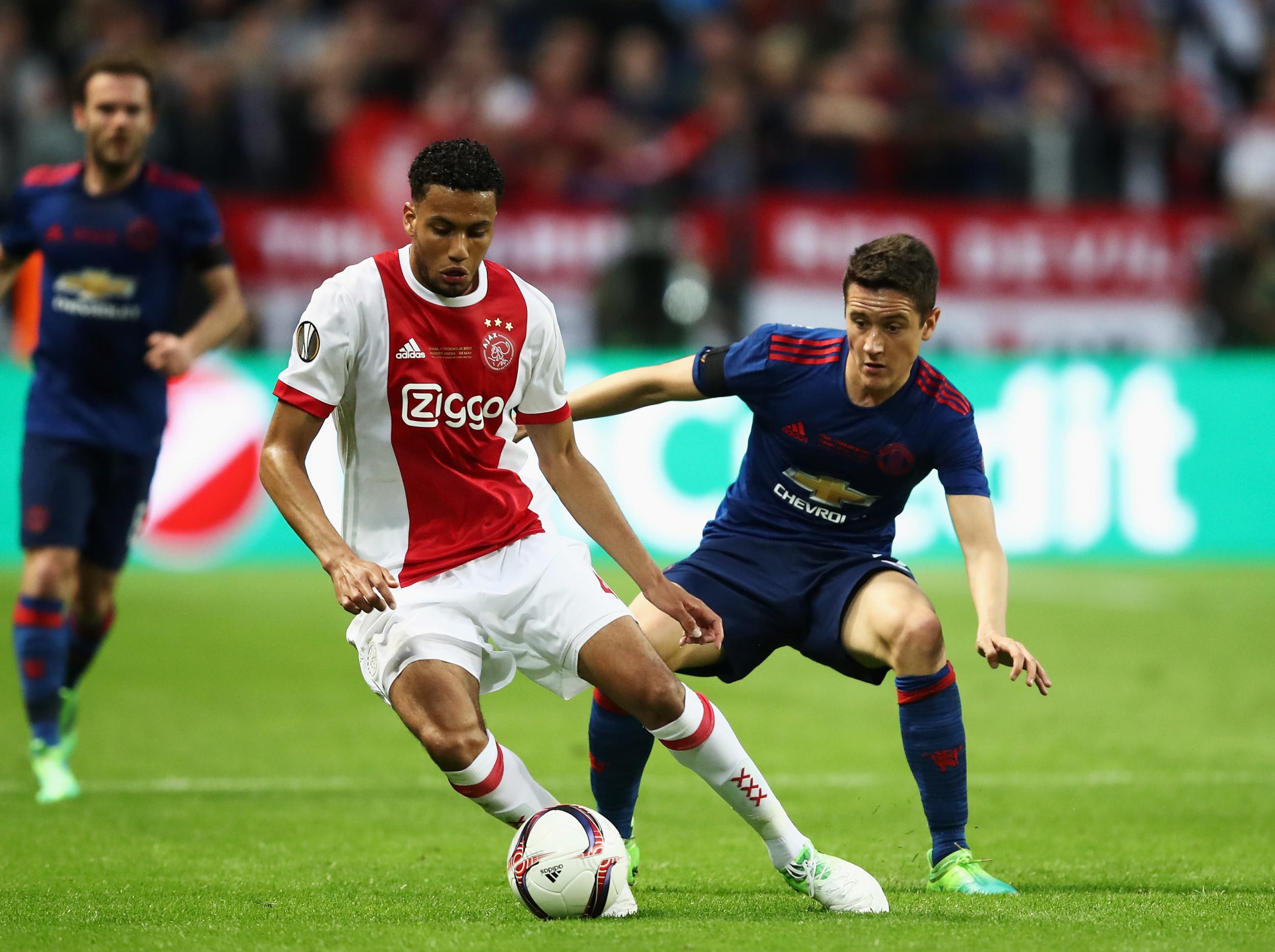 Riedewald in action for Ajax last season