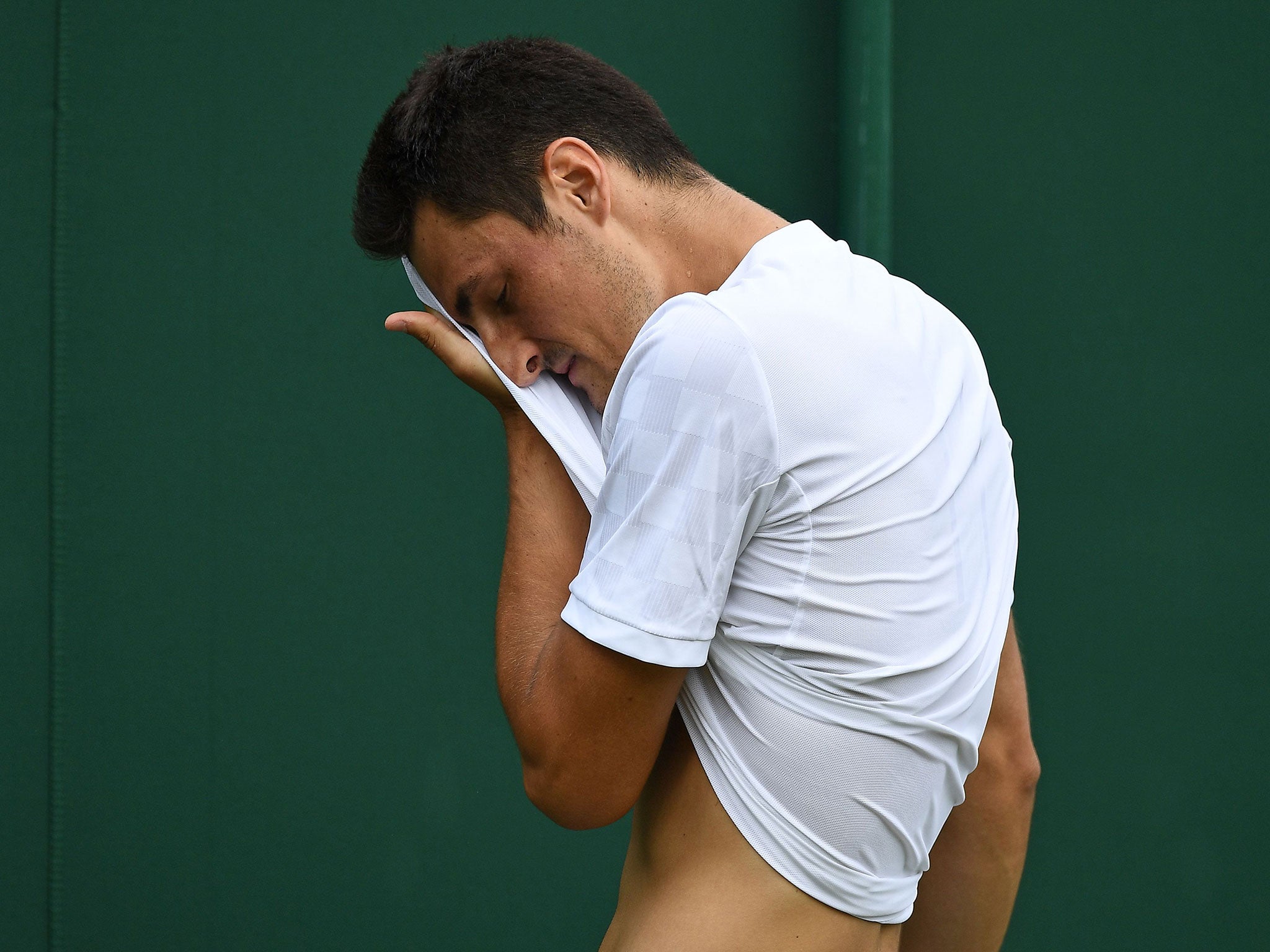 The Australian was dumped out of Wimbledon in the first round