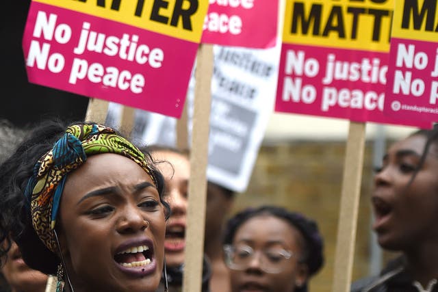 Black Lives Matter protesters took to the streets this weekend over the death of Rashan Charles