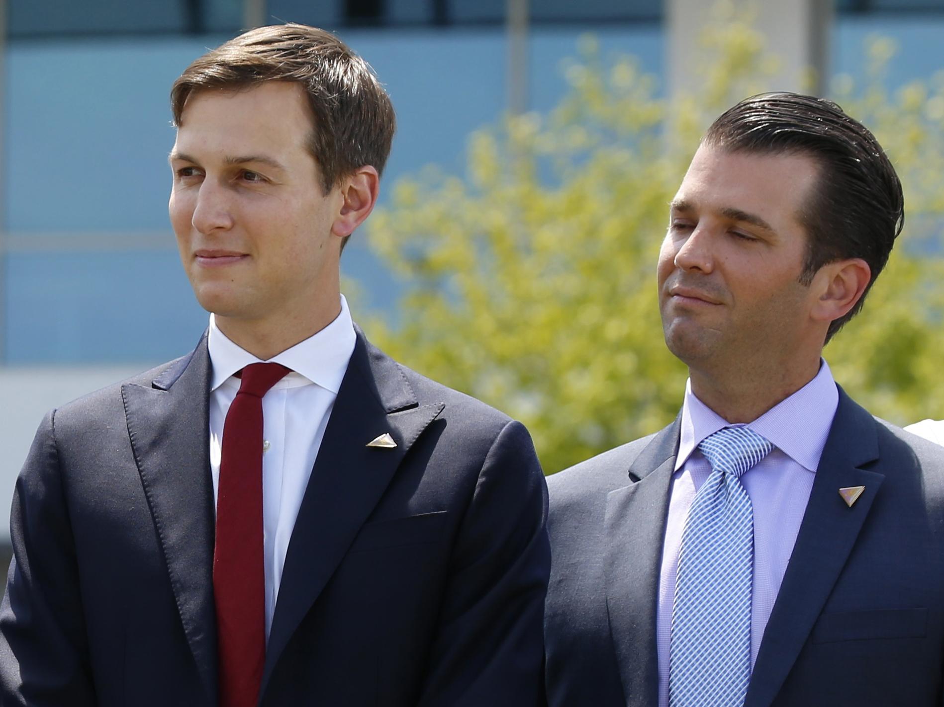Jared Kushner and brother-in-law Donald Trump Jr during the campaign