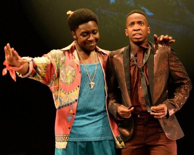 Tyler Luke Cunningham (left) and Kamari Romeo in Summer in London at Theatre Royal Stratford East, London