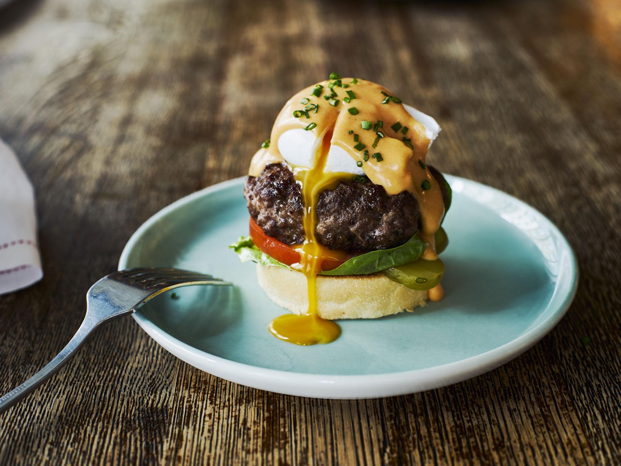 The innovative burgerdict mixes two brunch classics, so you won't feel like you're missing out