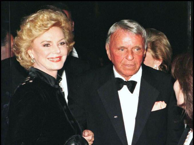 A 1996 file photo showing Frank Sinatra and his wife Barbara arriving at the Carousel of Hope benefit in Beverly Hills, California