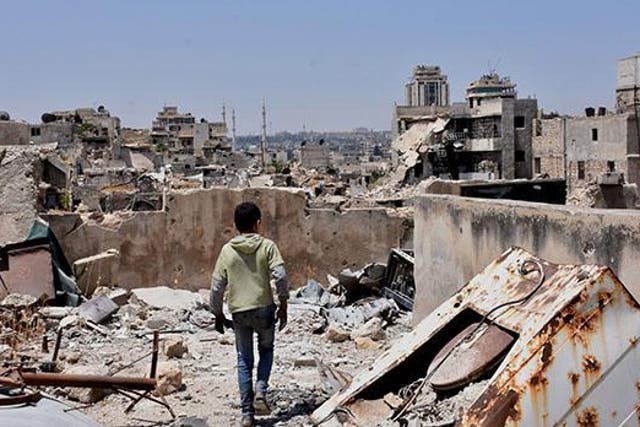 Destruction in East Aleppo, a rebel stronghold until it was taken back by government forces in December 2016