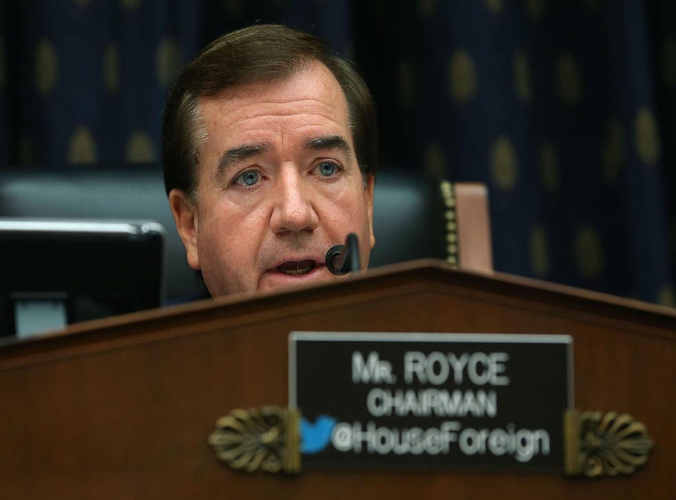 Chairman Ed Royce participates in a House Foreign Affairs Committee hearing