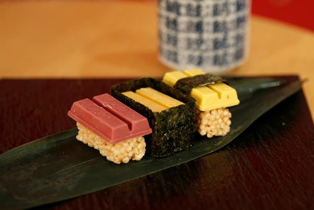 Nestle Japan's sushi-shaped KitKats - just one of 300 types available in the country