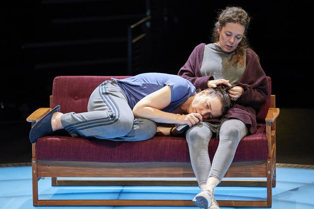 Olivia Williams and Olivia Colman in 'Mosquitoes' by Lucy Kirkwood at the National Theatre