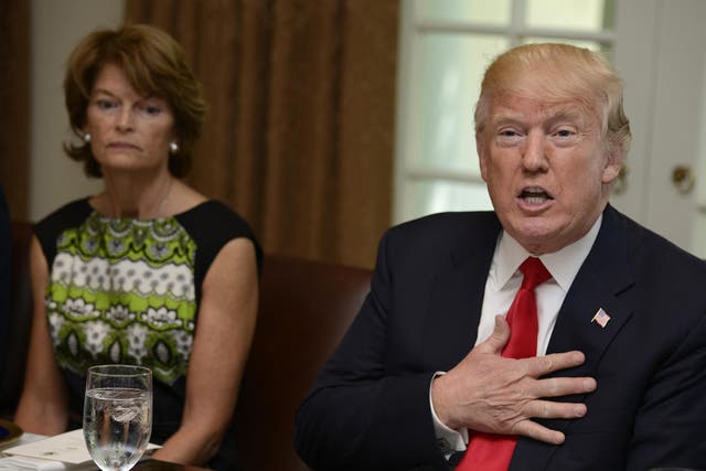 President Trump publicly criticised Senator Lisa Murkowski for failing to support his healthcare motion