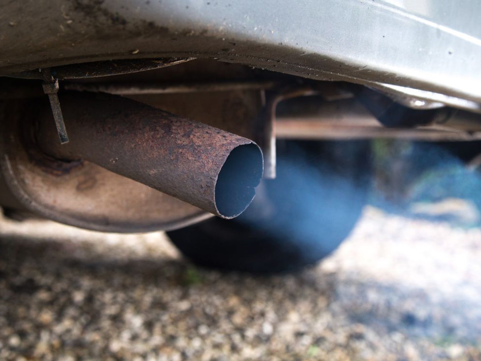 Car emissions produce fine pollution particles