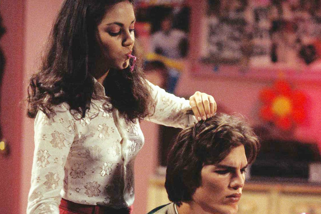 Mila Kunis and Ashton Kutcher first met on the set of That '70s Show. The couple now have a two-year-old daughter together, Wyatt.
