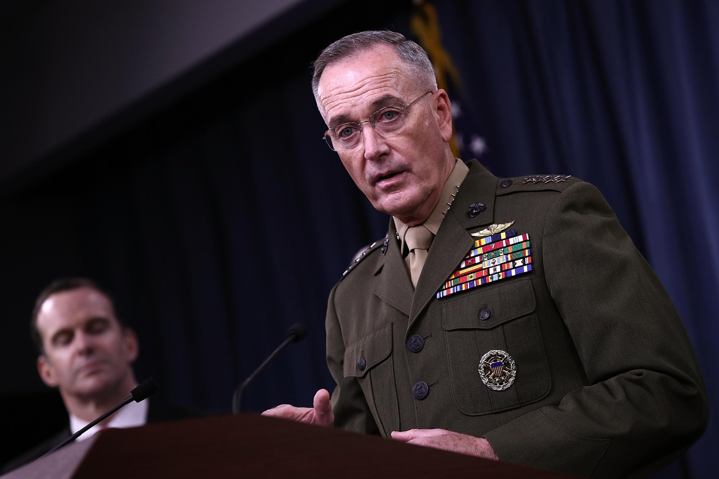 General Joseph Dunford has announced "no modification" to military transgender policy following Donald Trump's tweets