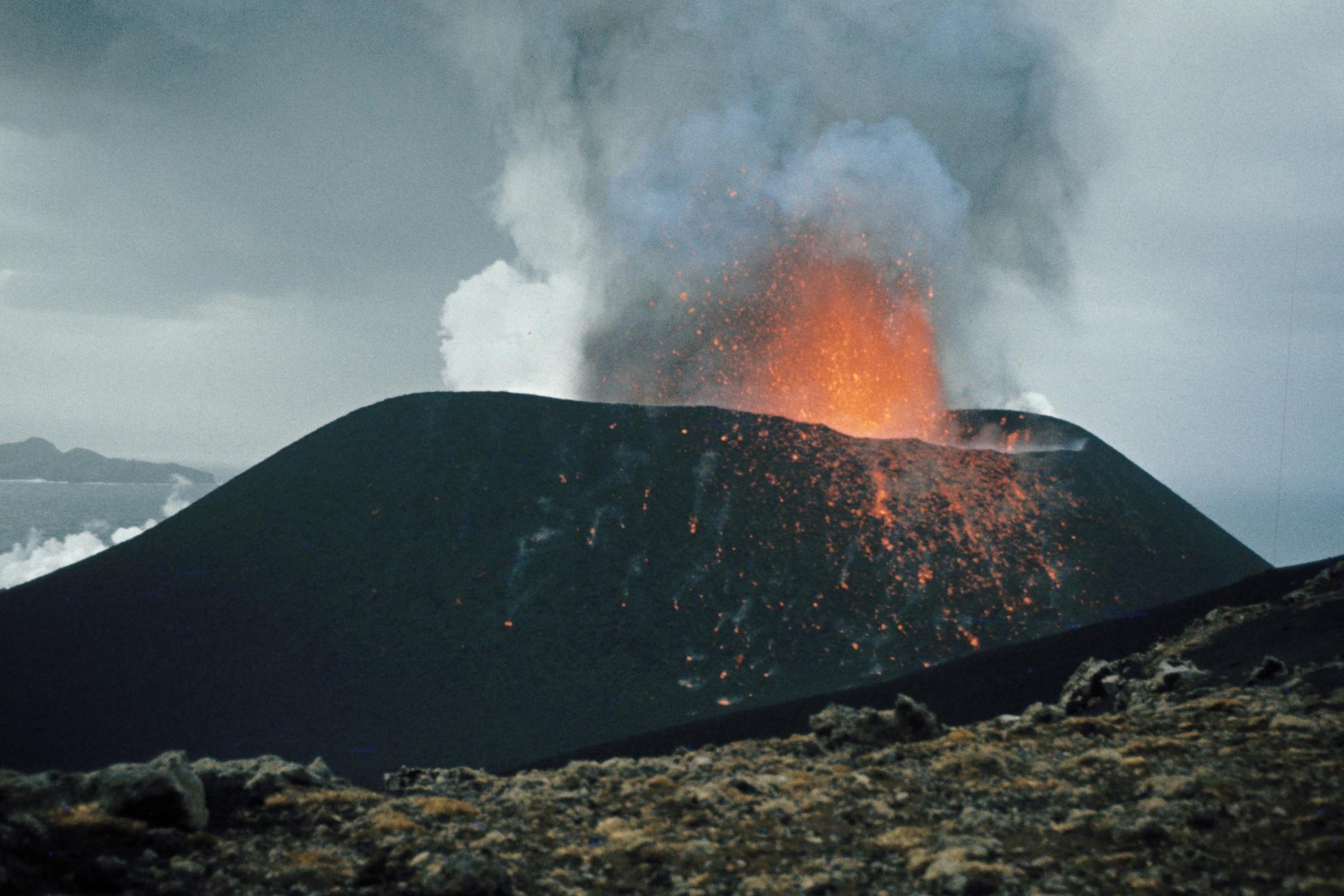 Eldfell Volcano, Heimaey, Westmann Isles, Iceland, 1973