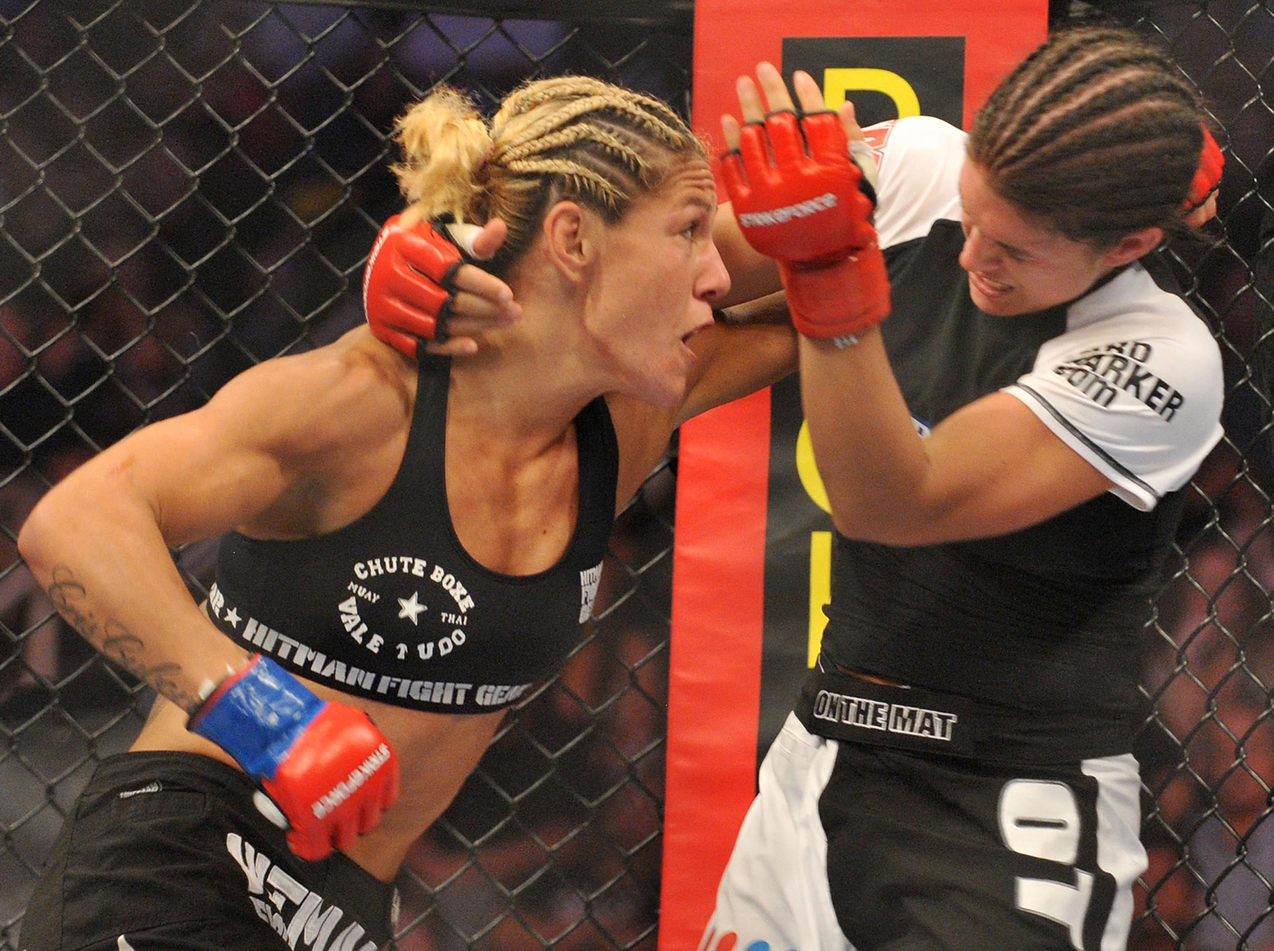 Cyborg fighting Gina Carano in 2009