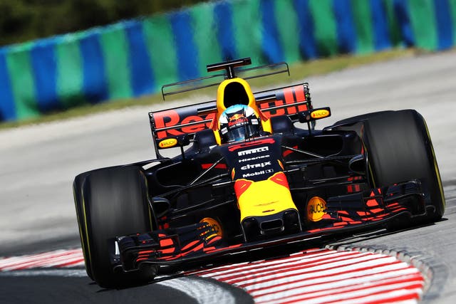 Red Bull's Daniel Ricciardo was the fastest in Friday's practice