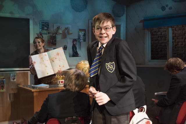 Benjamin Lewis as the crotchety 13 ¾-year-old Adrian Mole in the stage adaptation of Sue Townsend's 80s hit book