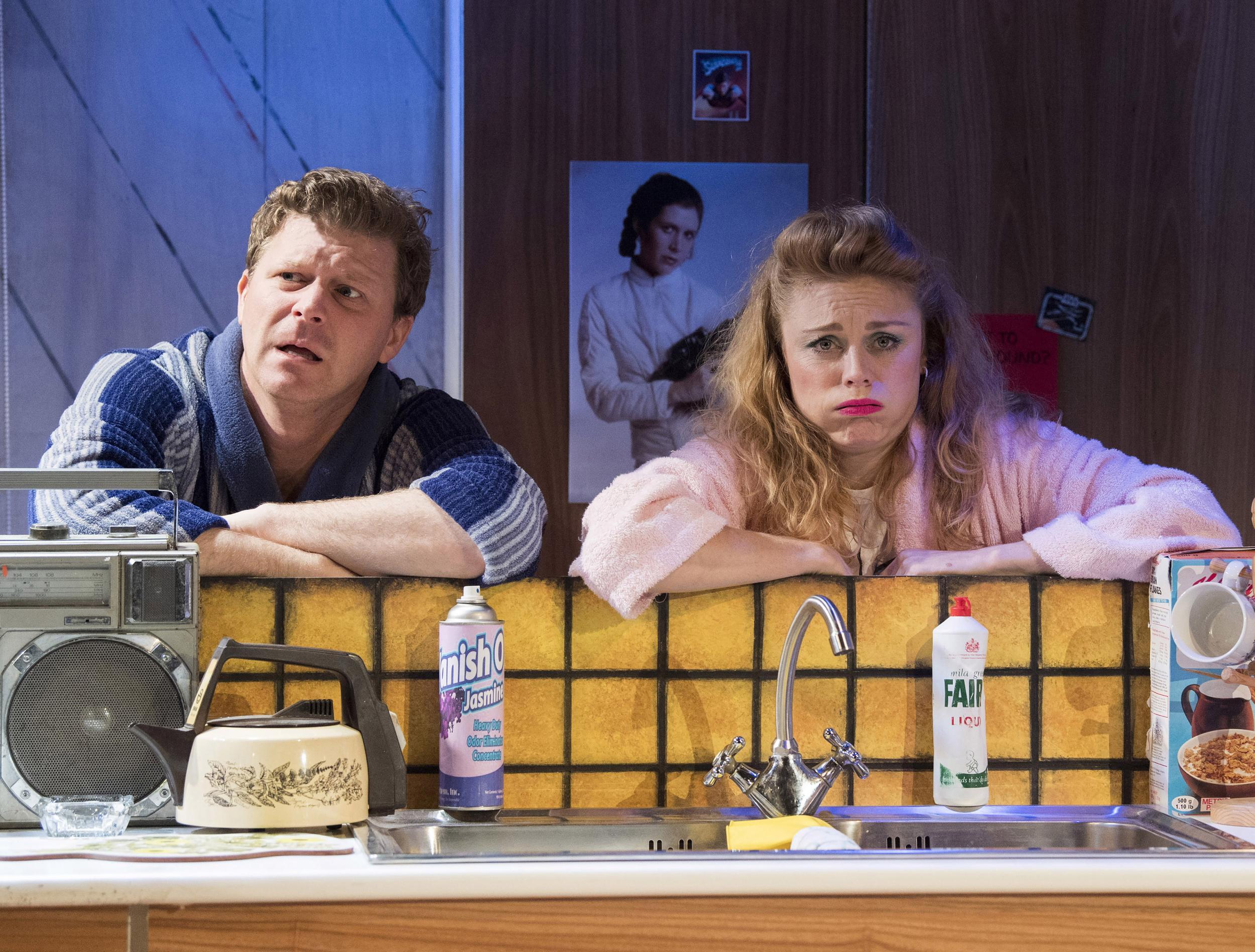 Dean Chisnall (left) and Kelly Price and Adrian’s on-the-rocks parents Pauline and George Mole (Alastair Muir)