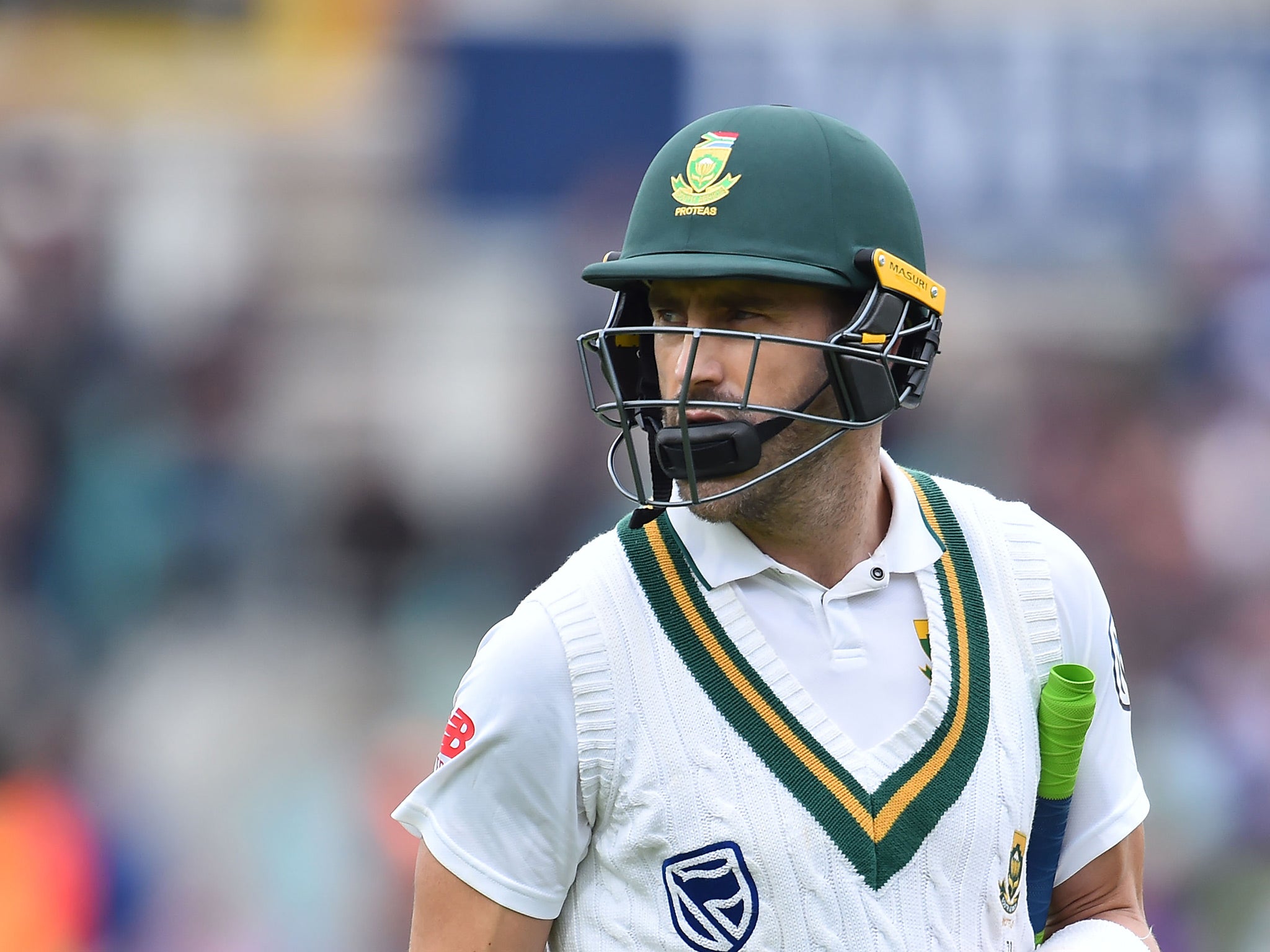 Captain Du Plessis fell to Anderson