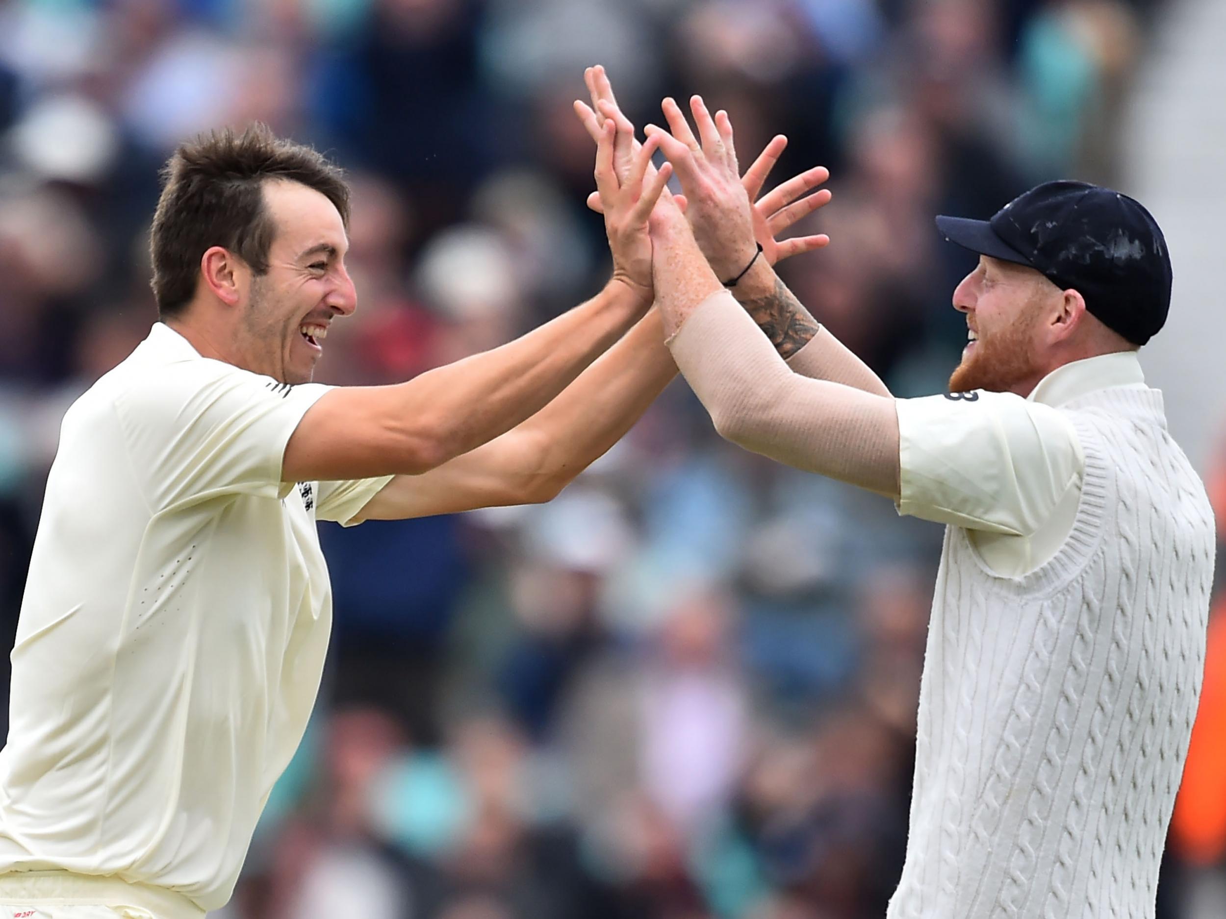 Roland-Jones and Stokes were the stars for England on day two