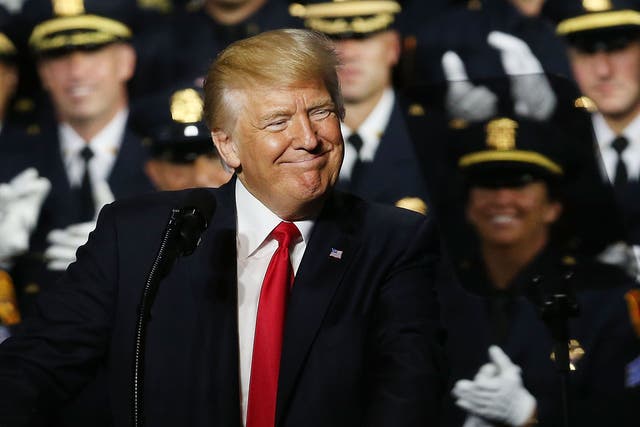 President Trump tells law enforcement officers that laws 'totally protect the criminal, not the officers...you do something wrong, you’re in more jeopardy than they are'.