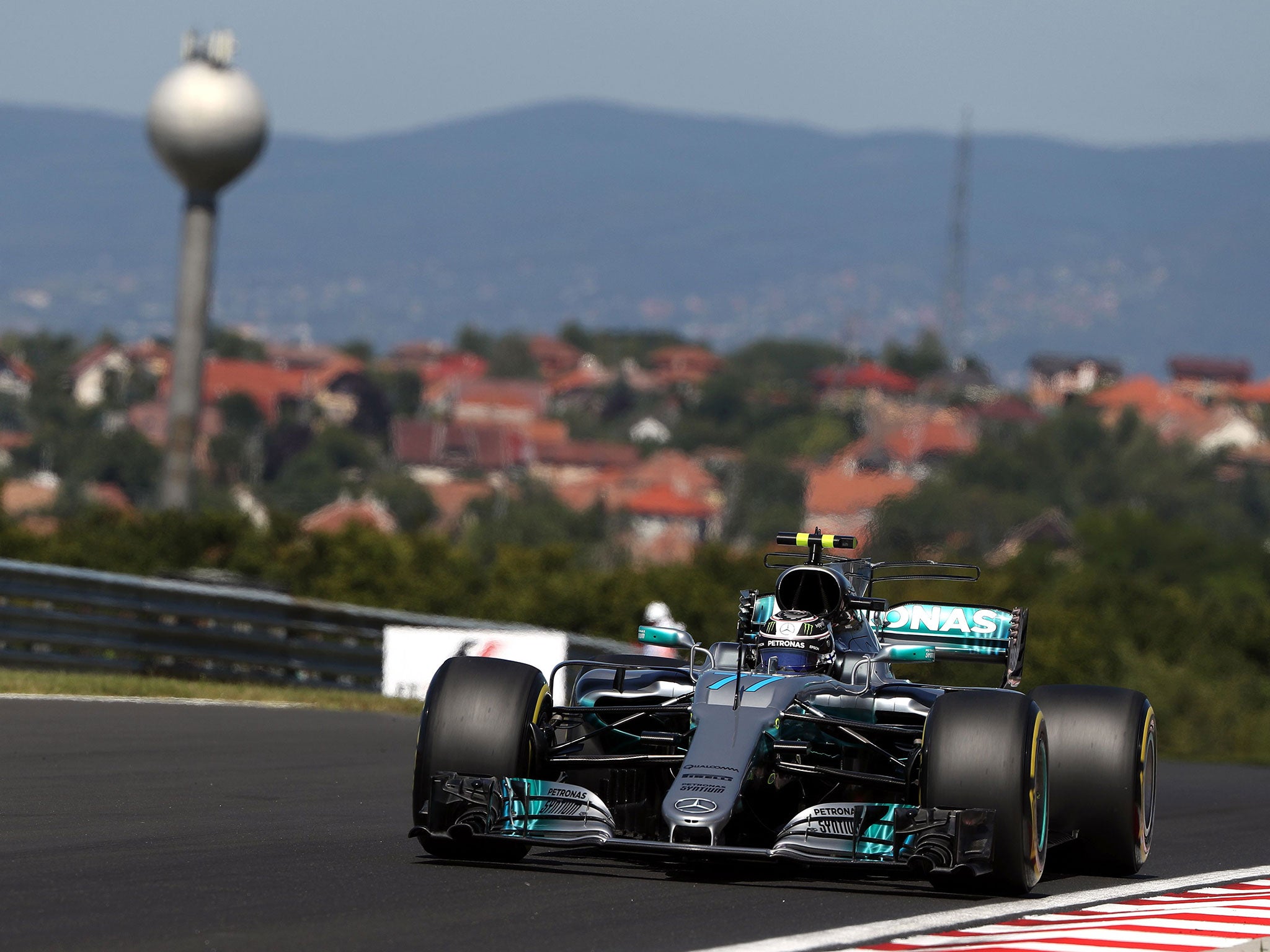 Valterri Bottas beat Mercedes teammate Lewis Hamilton to third place