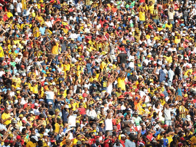 Two fans died after a stampede at the FNB Stadium in Johannesburg
