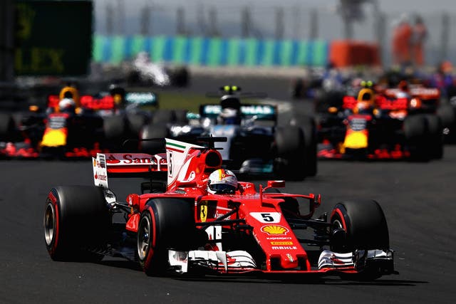Sebastian Vettel had to endure crooked steering throughout the race