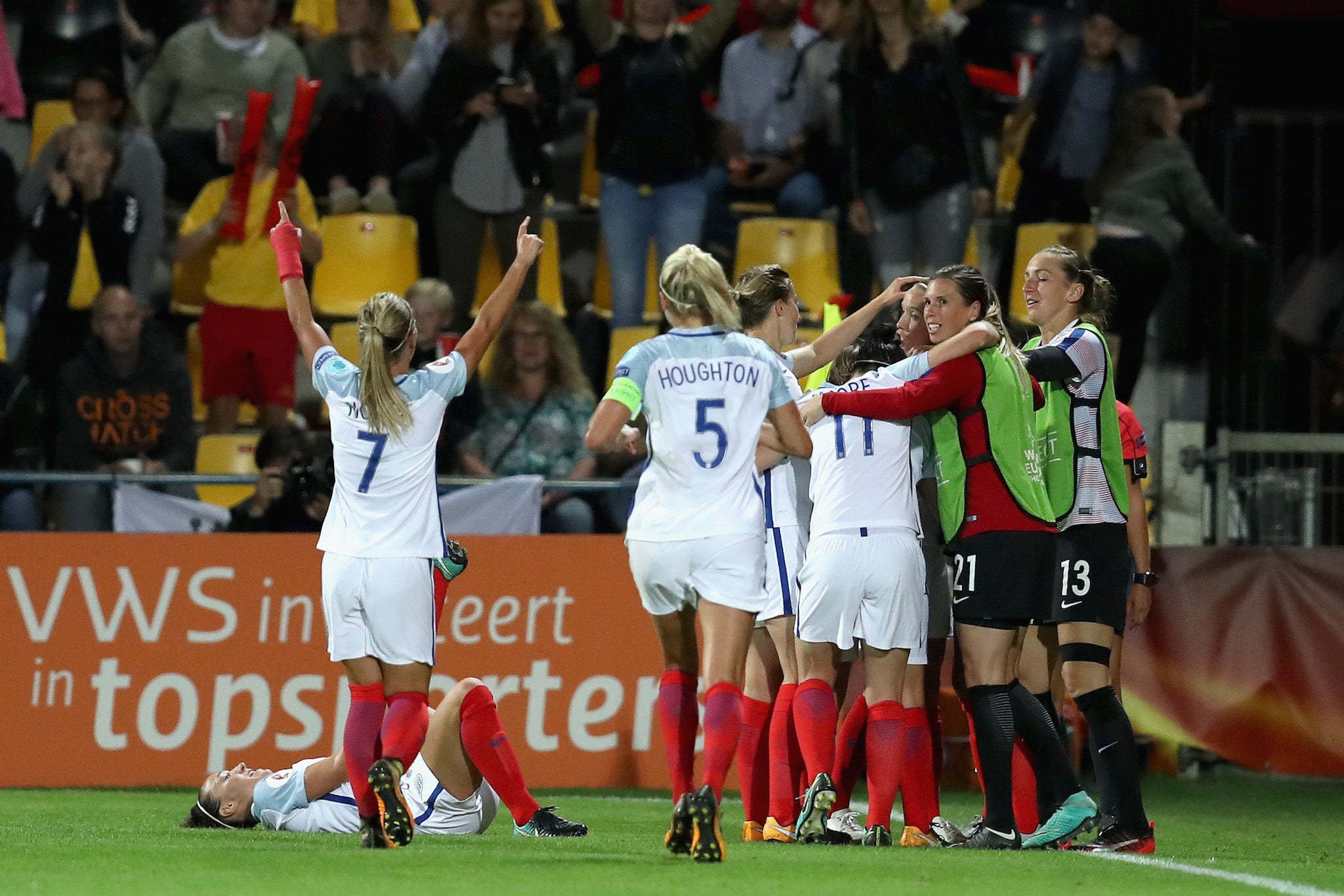 England progressed to the semi-finals