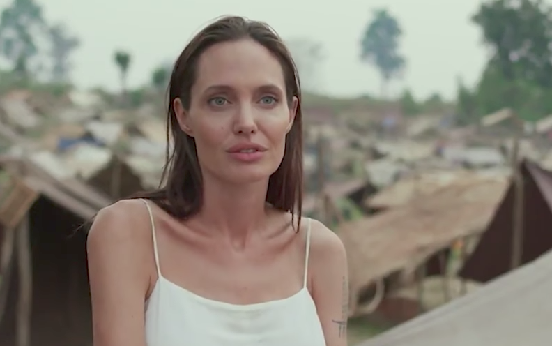 Angelina Jolie in the trailer/behind the scenes footage for First They Killed My Father