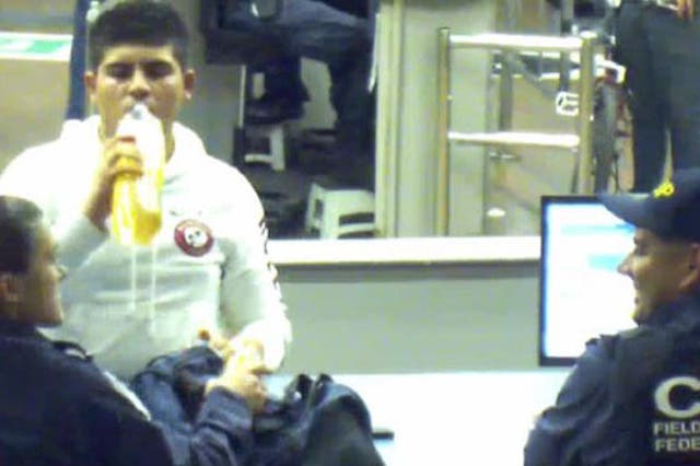 Cruz Velazquez drinks liquid meth in front of border officers in 2014