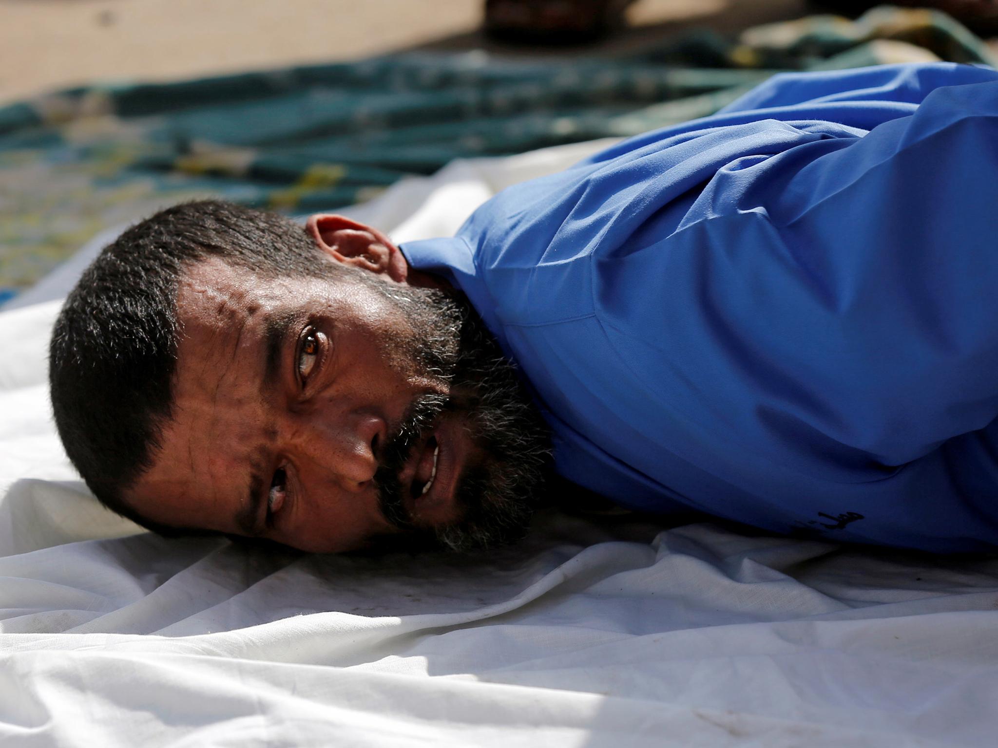 Muhammad al-Maghrabi moments before his execution (REUTERS/Khaled Abdullah )