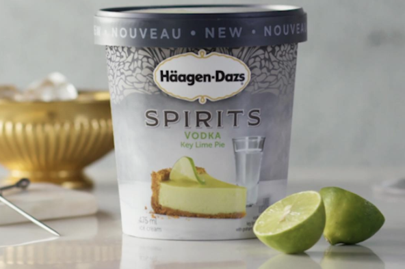 Vodka Key Lime Pie is just one of five alcohol themes flavours from Haagen Dazs new range