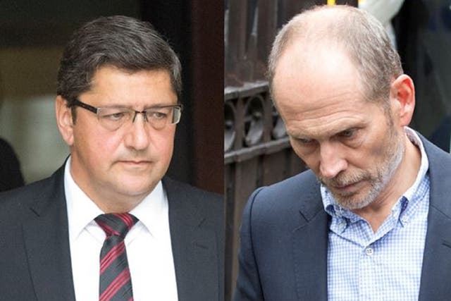 Andronicos Sideras (left) and Ulrik Nielsen (right) have been jailed for four years and six months and three years and six months respectively