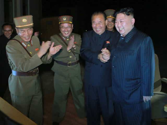 Kim Jong-un supervising the second test-fire of ICBM Hwasong-14 at an undisclosed location in North Korea