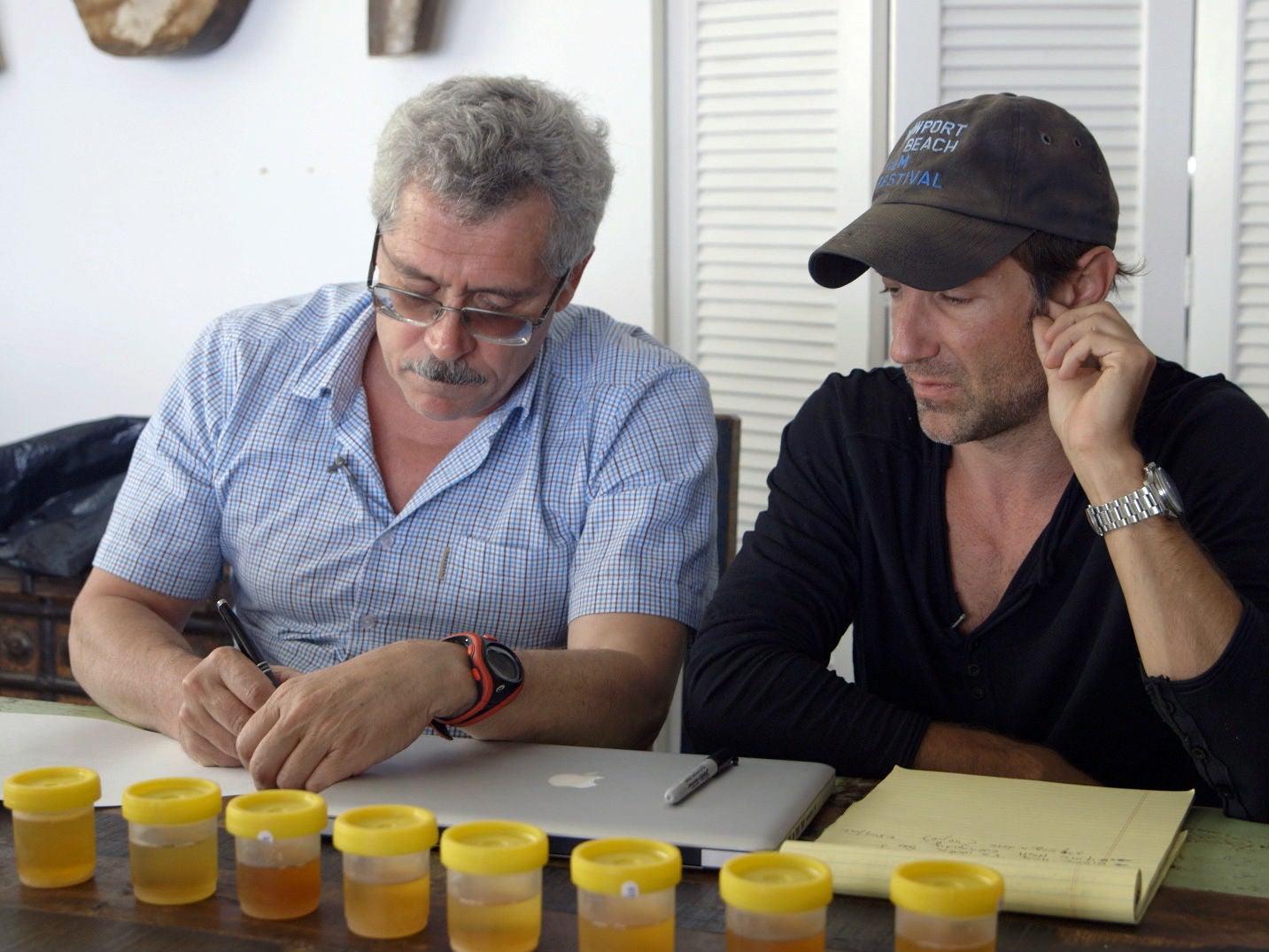 Rodchenkov, left, featured in the award-winning documentary Icarus