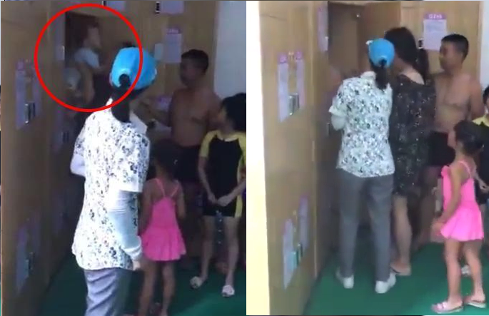 Outrage at footage of baby left inside locker of a public bathhouse in China The Independent The Independent