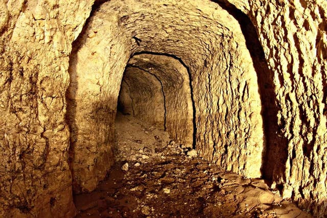 The tunnels are believed to have been used for wartime military training exercises