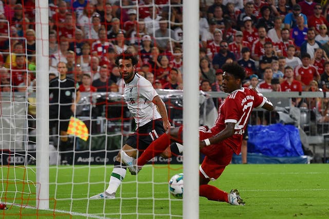 New boy Mohamed Salah doubled Liverpool's lead at the Allianz Arena