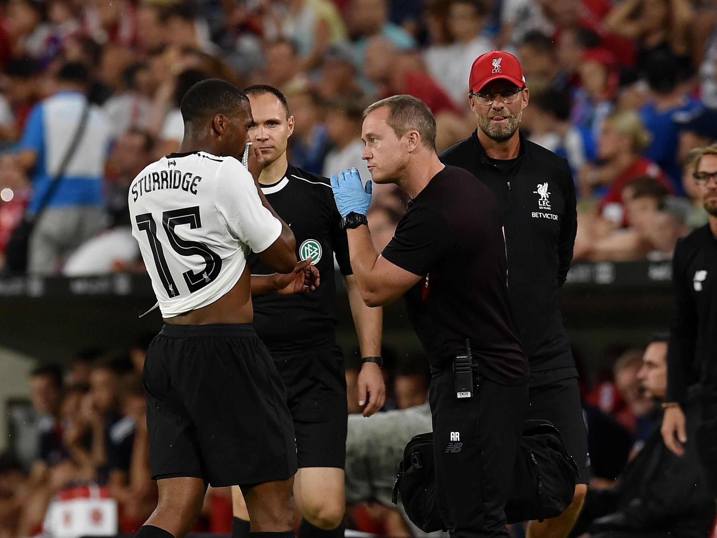 Daniel Sturridge was replaced by summer signing Dominic Solanke late on