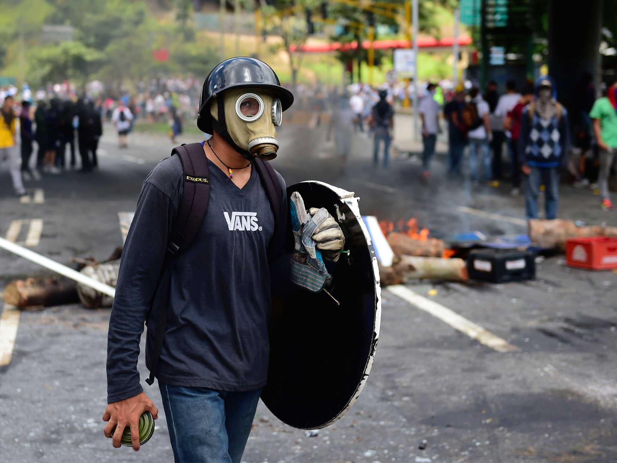 Anti-government activists in Caracas