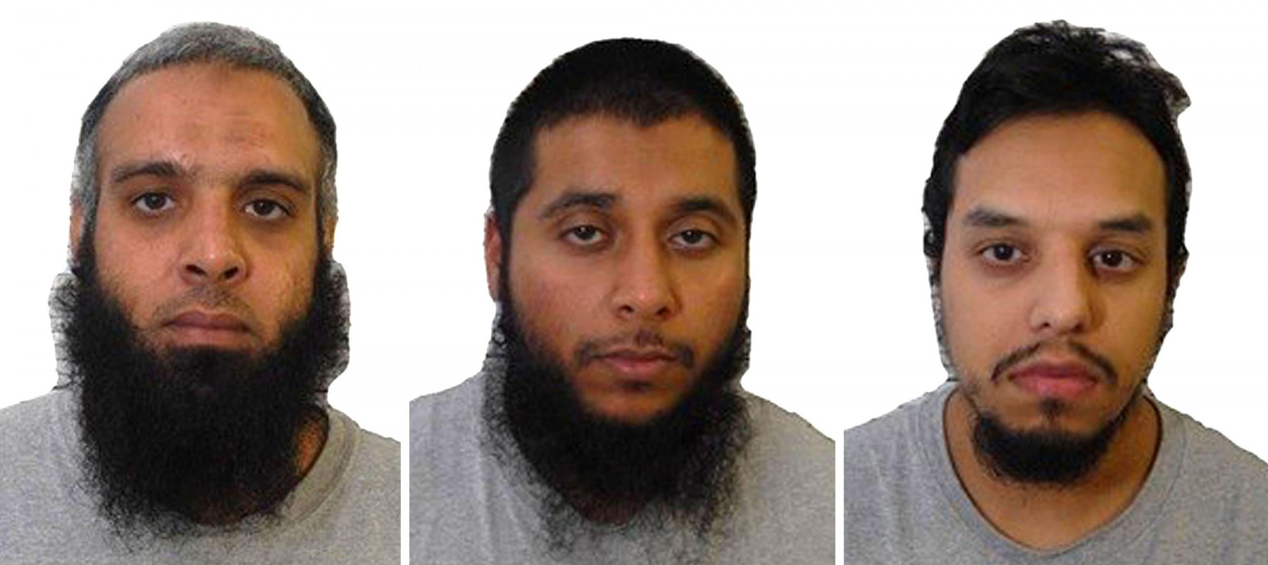 Naweed Ali, Khobaib Hussain and Mohibur Rahman who have been found guilty of plotting a Lee Rigby-style attack