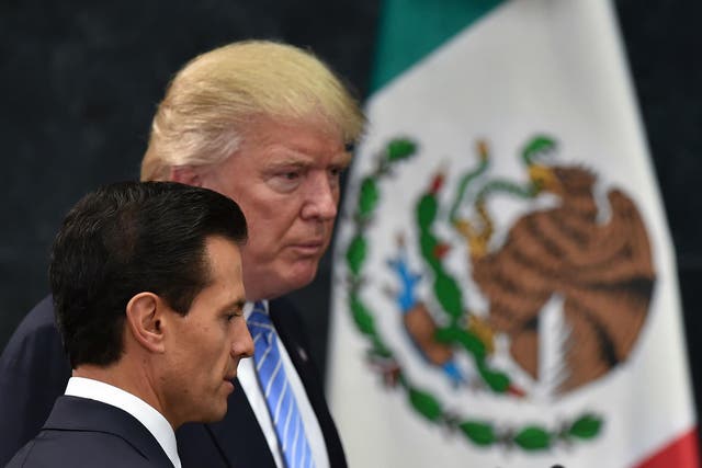 The relationship between the two leaders has been tense as a result of Mr Trump's rhetoric about Mexico