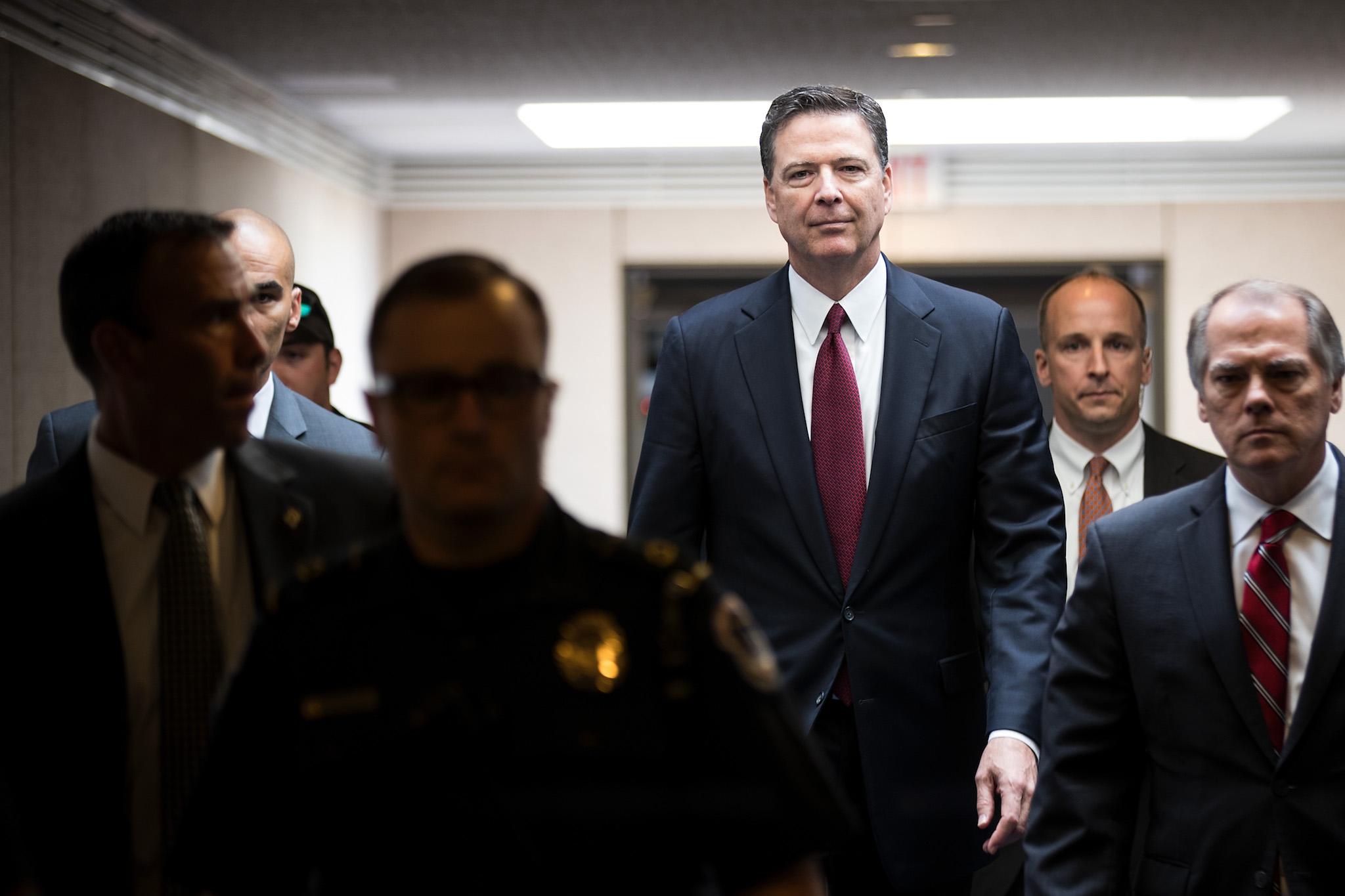 Comey's book is expected to cover his experience handling the FBI investigation into alleged ties between Trump and Russia