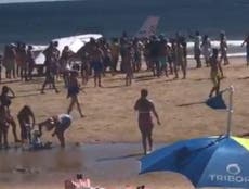 Sunbathers killed after plane makes emergency landing on Lisbon beach